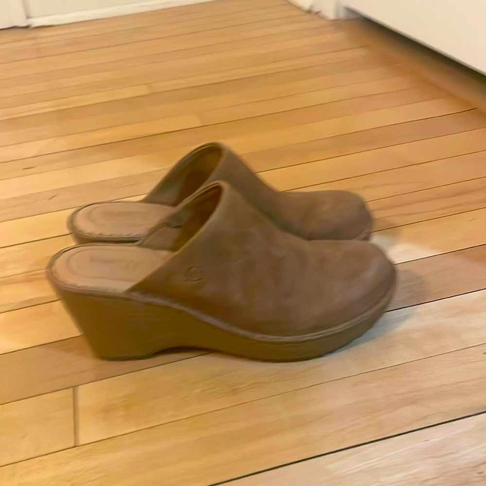 Born suede wedges/ mules size 9